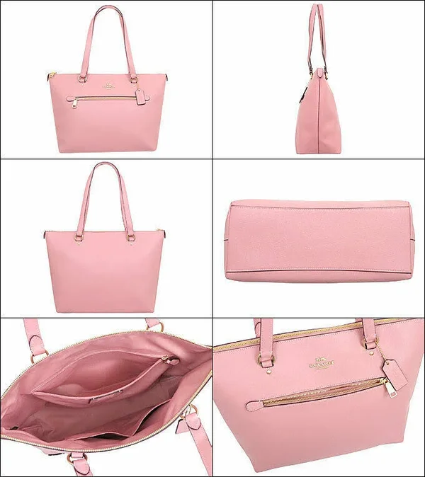 Nwt Coach F79608 Gallery Tote Pink Petal Crossgrain Leather Msrp IMP02