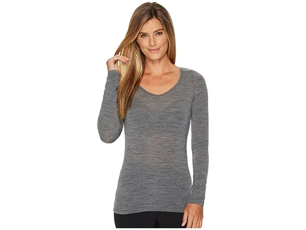 Icebreaker Siren Sweetheart Long-Sleeve Top - Women's Gritstone Heather, L