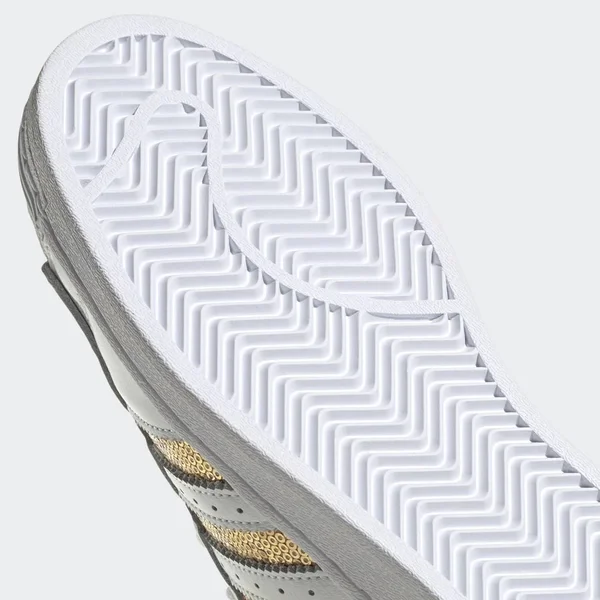 Adidas Superstar Shoes White/Gold G55658 - 7.5