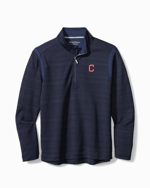 Tommy Bahama Men's Baseball Tidal Stripe IslandZone Half-Zip Sweatshirt