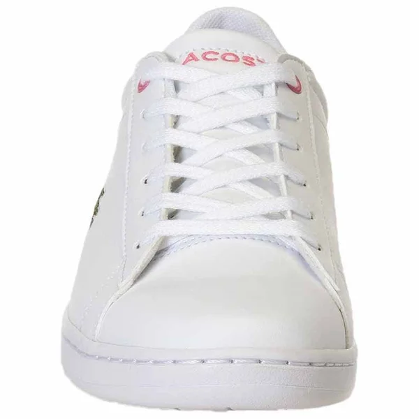 Lacoste Junior Carnaby Evo Bl 2 White/Pink Synthetic Trainers Shoes