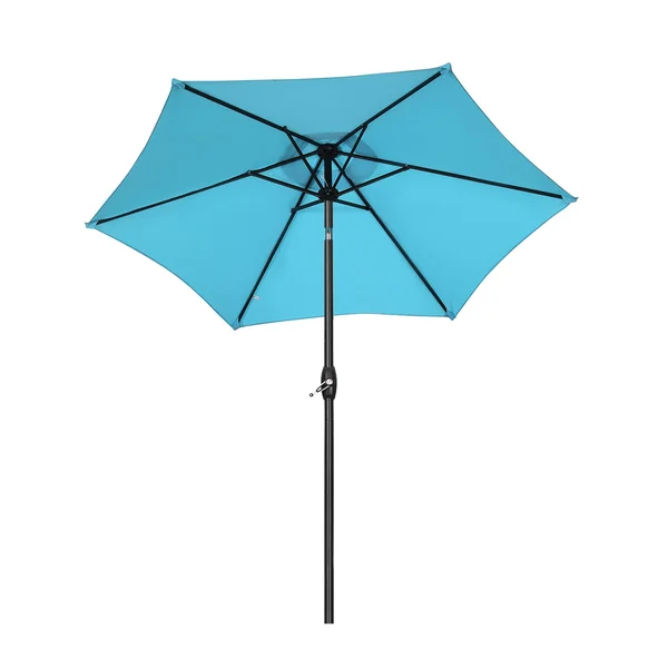 Ainfox 9ft Outdoor Patio Umbrella with Base - Blue