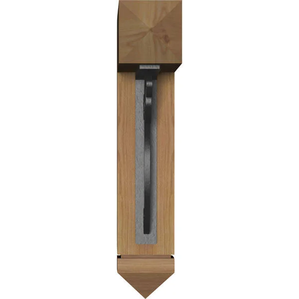 3 1/2 inchw x 18 inchd x 20 inchh Avery Arts & Crafts Ironcrest Smooth BRACKET, Western Red Cedar (1 1/2 inchw x 10 inchd x