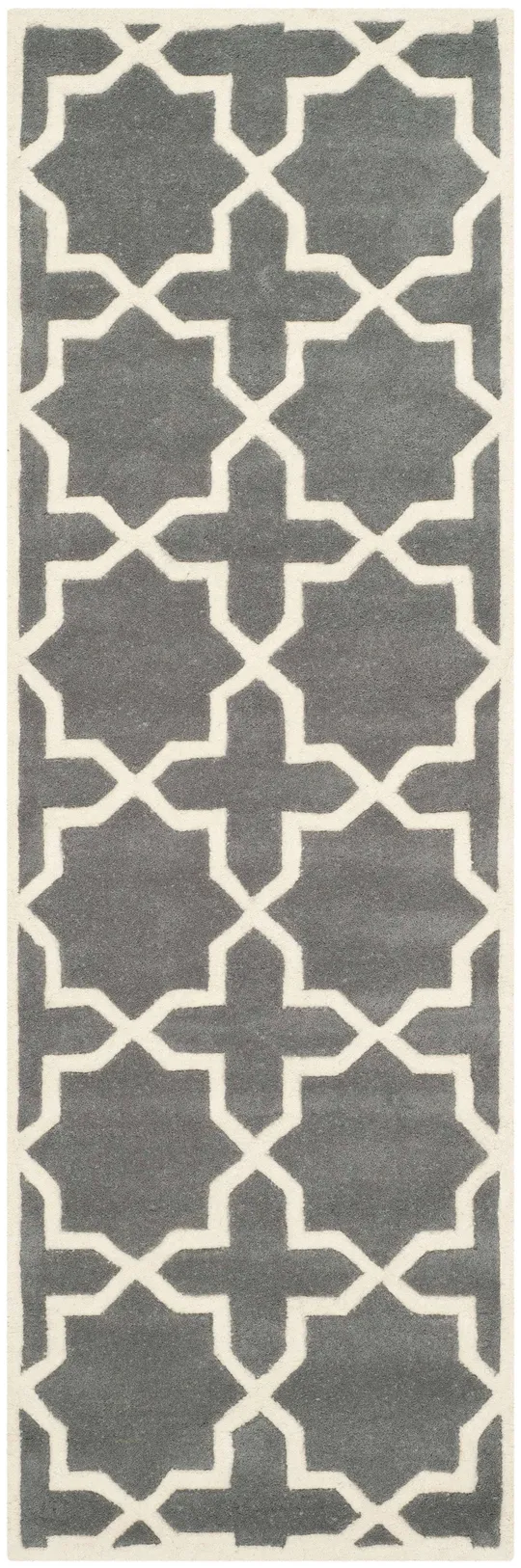 Safavieh Chatham CHT732D Dark Grey, Ivory Rug 2&3x22 x 11& Runner