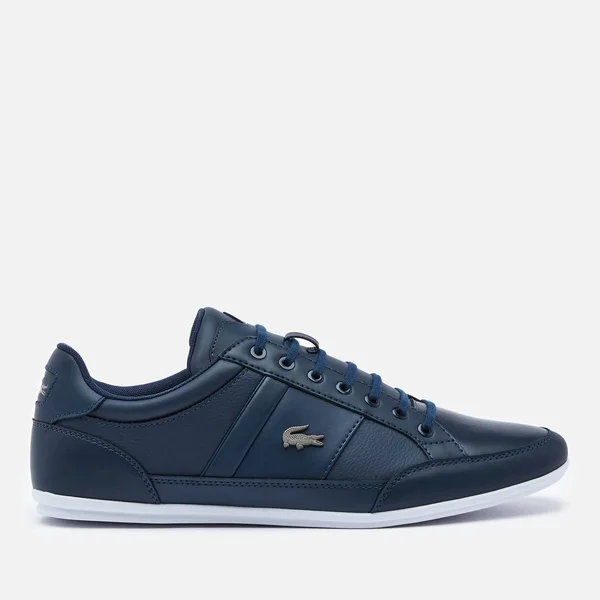 Lacoste Chaymon Bl 1 Navy White Leather Mens Trainers - 9 UK