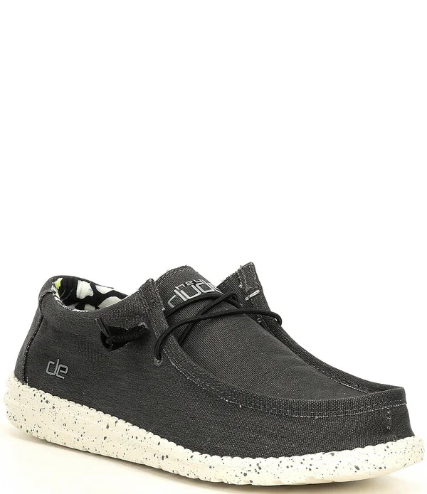 Hey Dude Men's Wally Stretch Shoes, Black