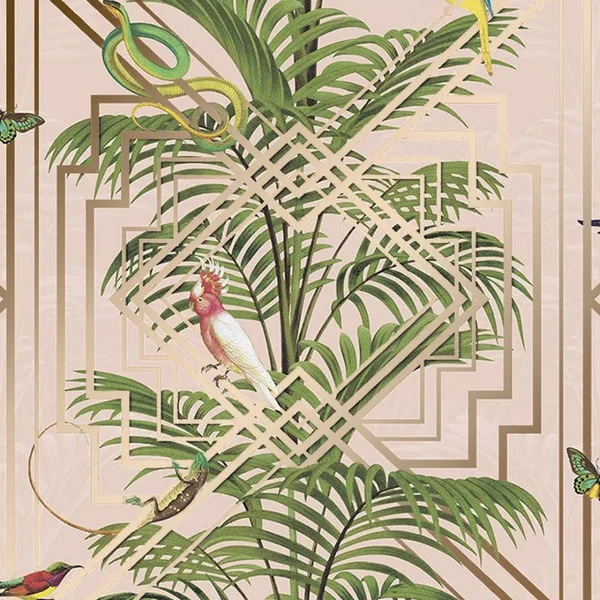 I Love Wallpaper Eden Tropical Wallpaper Pink