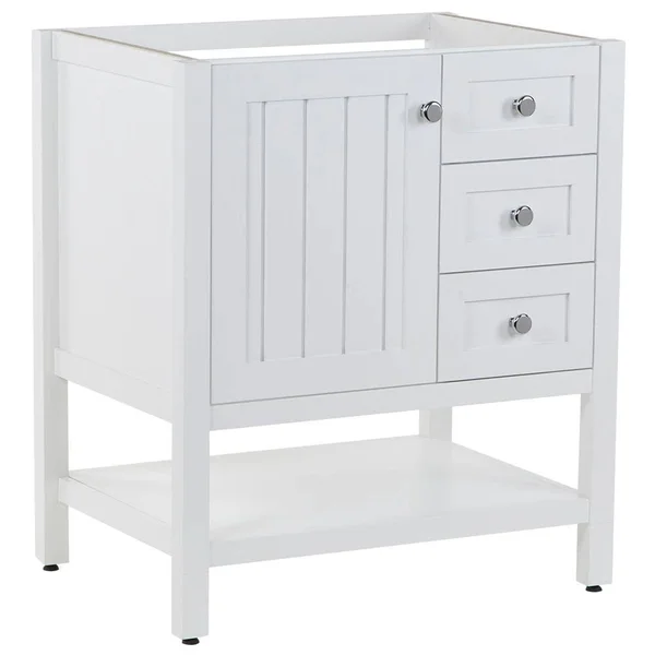 Home Decorators Collection Lanceton 30 in. W x 22 in. D x 34 in. H Bath Vanity Cabinet Only in White