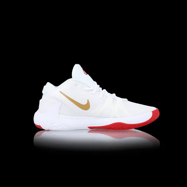 Mens - Nike Zoom Freak 1 Basketball Shoes - White/Metallic Gold/University Red, Size 10