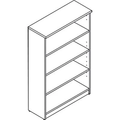 Alera Valencia Series Bookcase Four-Shelf 31 3/4W x 14D x 55H Medium Cherry