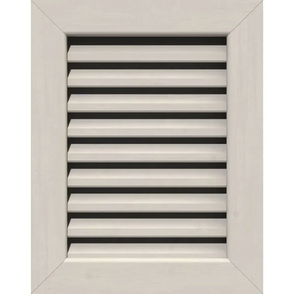 28 inchw x 36 inchh Vertical Gable Vent (33 inchw x 41 inchh Frame Size): Primed - Functional, Smooth Western Red Cedar Gable Ven