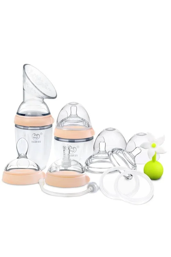 Haakaa Gen 3 Silicone Pump & Bottle Premium Pack in Nude