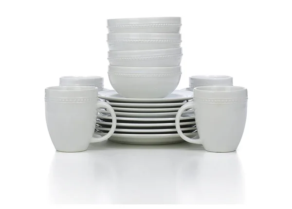 Threshold 16-Piece Round Beaded Dinnerware Set - White