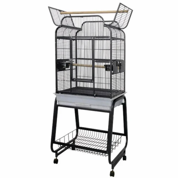 Au0026E Cage 782217 Platinum Open Victorian Top with Plastic Base