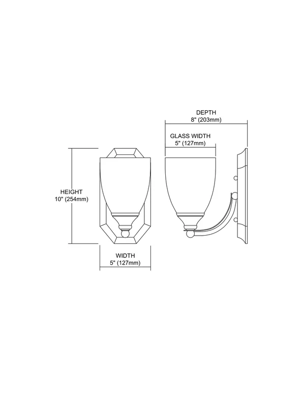 Elk Lighting 570-1C-FR-LED 1 Light Vanity in Polished Chrome and Fire Red Glass