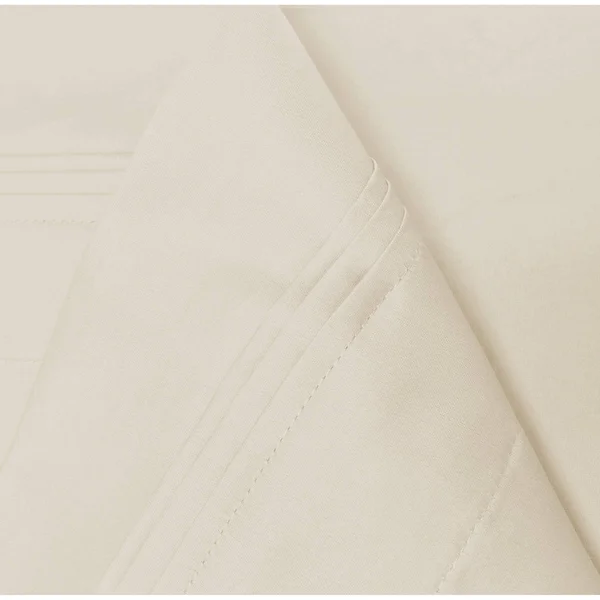 Superior Egyptian Cotton 1000 Thread Count Solid Sheet Set King-Ivory
