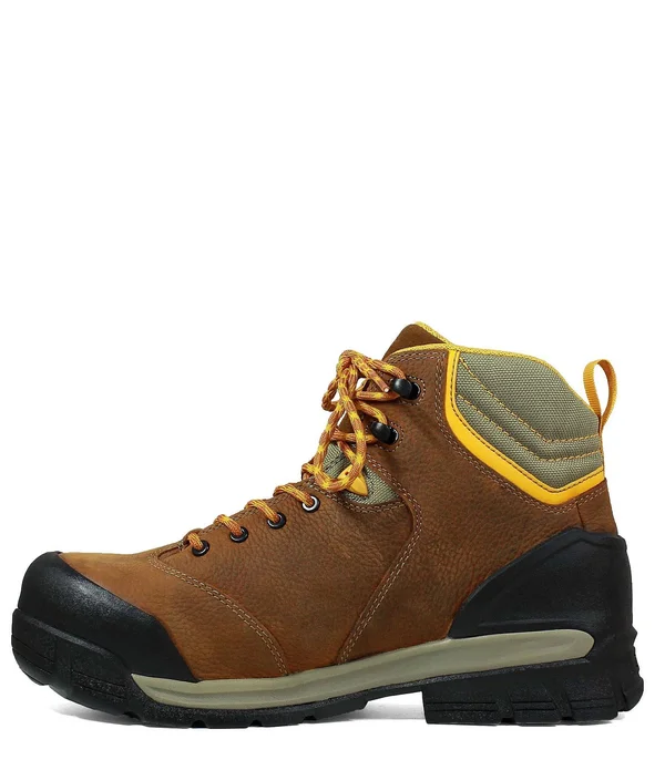 Bogs Men's Bedrock Mid Composite Toe Boots - 10 - Brown