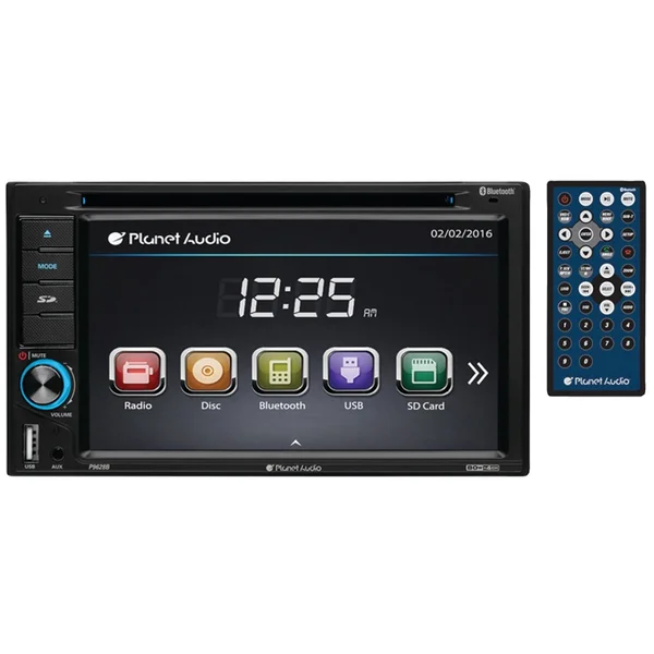 Planet Audio P9628b 6.2x22 Double-din In-dash Touchscreen DVD Receiver With Bluetooth
