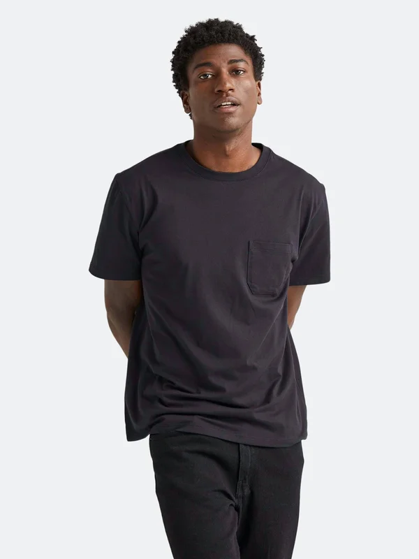 Richer Poorer Men's Pima Pocket Tee - Black - L