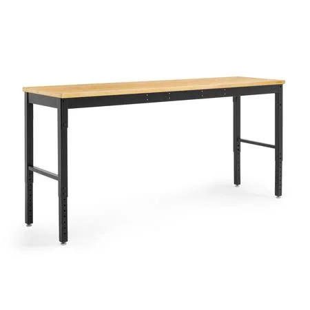 NewAge Products 55216 Pro Series 84x22 Workbench with Bamboo Top, Black