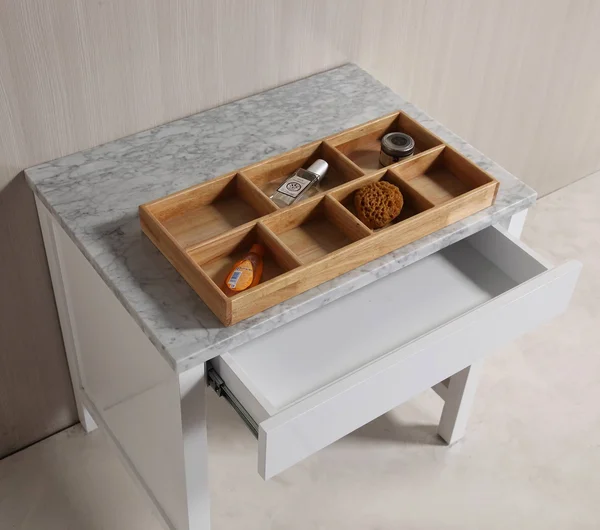 Design Element Make-Up Table in White Finish