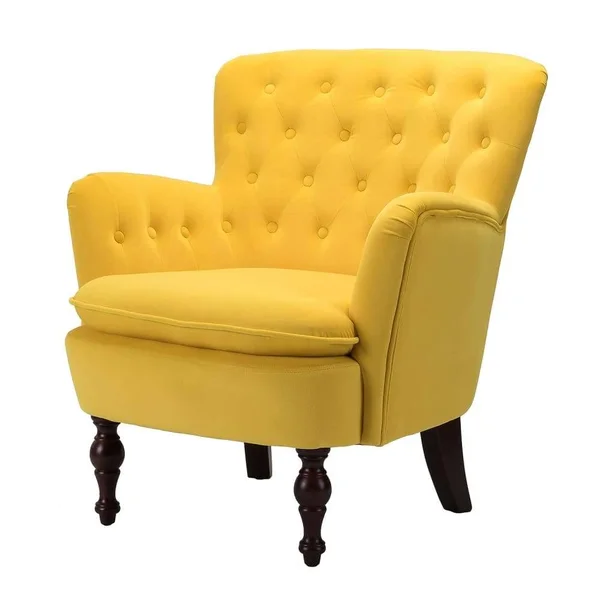 Jayden Creation Isabella Rosewood Tufted Accent Chair