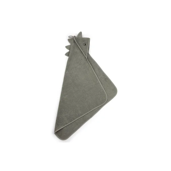 Liewood Albert Hooded Towel Dino/Faune - Kids - Towels and Capes, Green, 70 x 70 cm