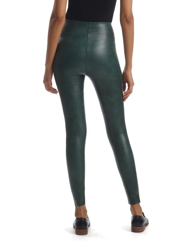 Commando Faux Leather Animal Legging - Red - Casual Pants