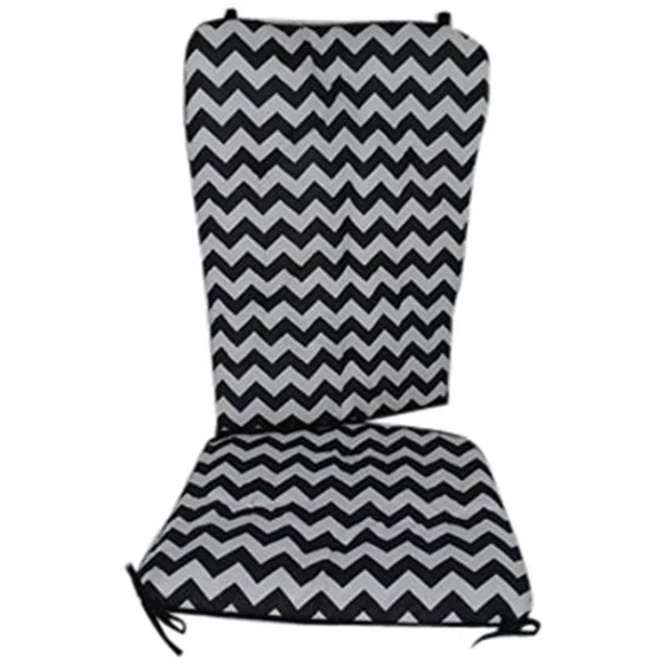 Baby Doll Bedding Chevron Rocking Chair Pad Black