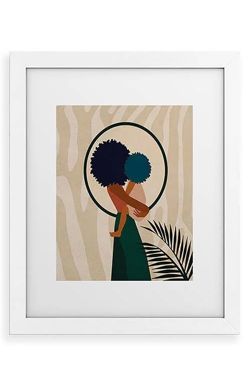 Deny Designs Stay Home NO. 3 Framed Wall Art - Size One Size - Beige