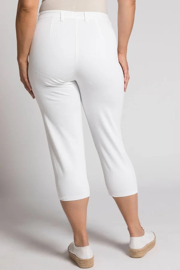 Ulla Popken Women's Plus Size Stretch Capri Pants 653934 - Size: 26, White