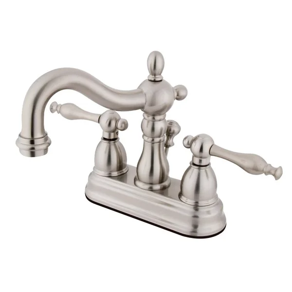 Kingston Brass KS1602NL 4x22 Centerset Bathroom Faucet, Polished Brass