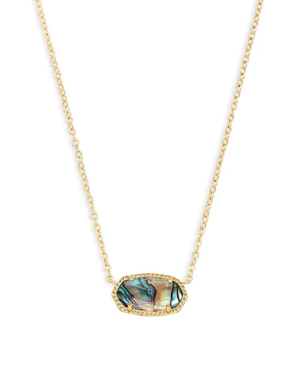 Kendra Scott Gold ELISA Necklace Black Drusy