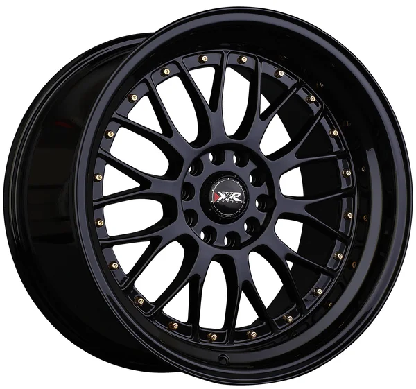 XXR 521 17x7 4x100/4x114.3 38et Black, Gold Rivets Wheel