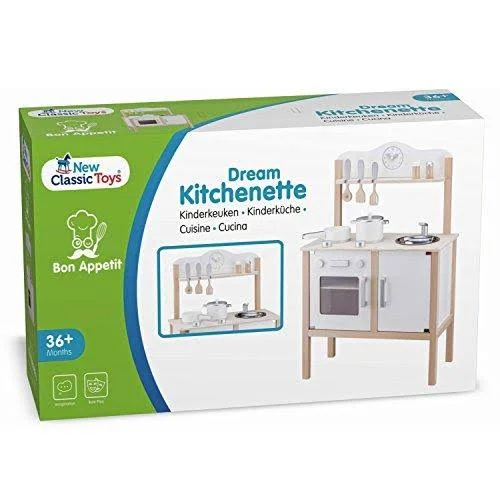 New Classic Toys 11050 Kitchenette Modern Playset - White