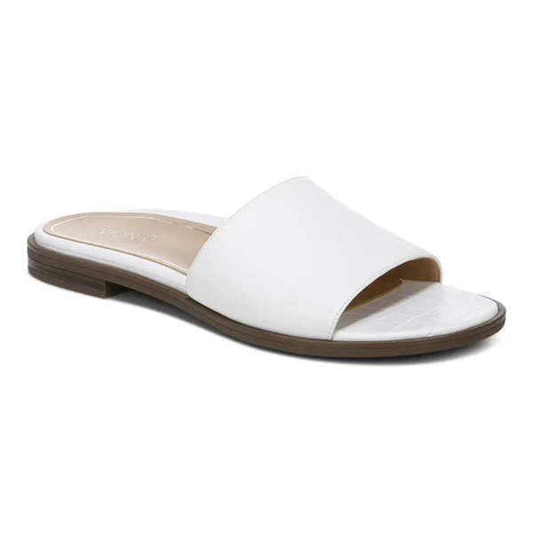 Vionic Demi Women's Heeled Slide Sandal White - 5 Medium
