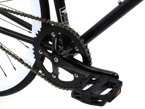 Golden Cycles Domino Fixie Single Speed City Bike Bicycle, GC-DMN 52 cm, Matte Black/White