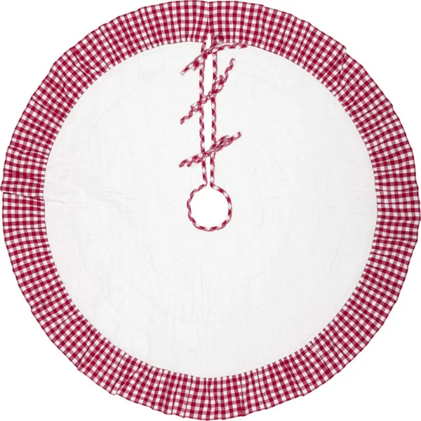 Emmie Red Ruffled Tree Skirt - 55x22
