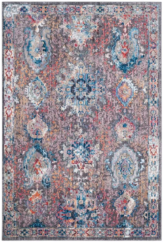 Safavieh 4& x 6& Bristol BTL340A Dark Grey - Blue Rug