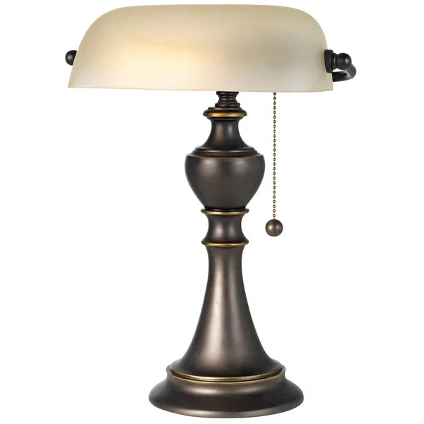 Regency Hill Traditional Piano Banker Table Lamp 16x22 High Antique Bronze Metal Alabaster Glass Shade for Office Table
