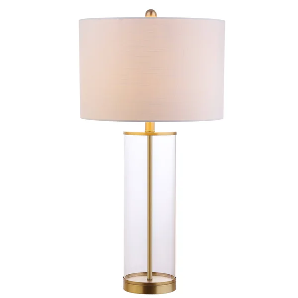 Collins 29.25x22 Glass LED Table Lamp - Brass Gold, Jonathan Y