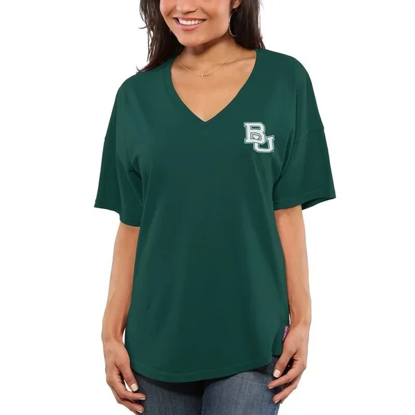 Baylor Bears Women's Green Spirit Jersey Oversized T-Shirt Size: Large