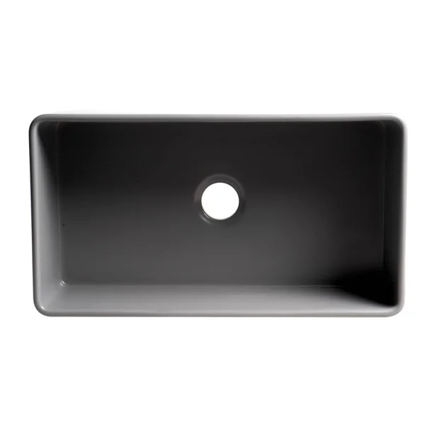Alfi ABF3318S-GM 33 x 18 in. Smooth Apron Single Bowl Fireclay Farm Sink Gray Matte