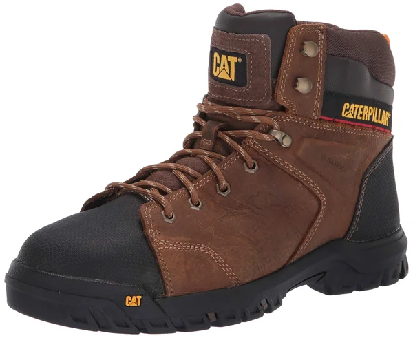 Caterpillar Boots: Men's P91115 Brown Wellspring Steel Toe Metatarsal Guard Waterproof Work Boot