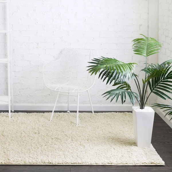 Unique Loom Everyday Solid Shag Area Rug - Ivory - 7& 0 x 10& 0
