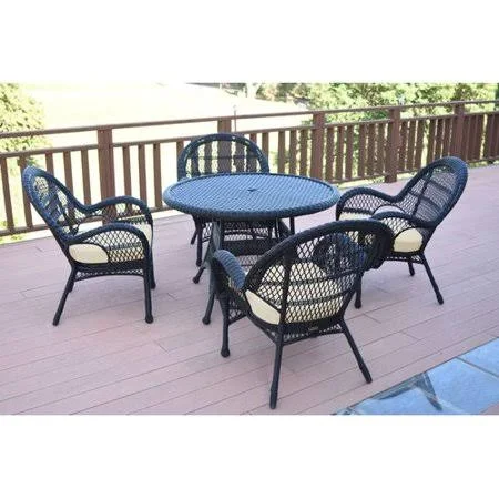 August Grove Mangum 5 Piece Dining Set with Cushions, Beige