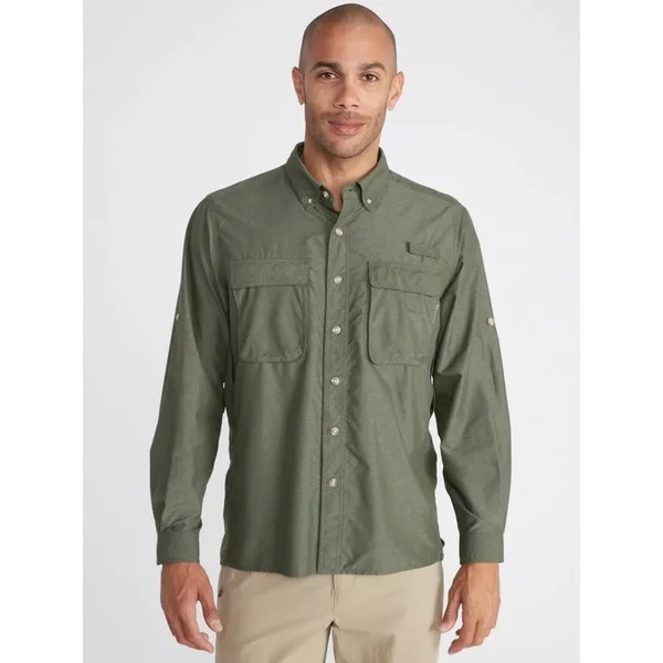 ExOfficio Air Strip Long-Sleeve Shirt - Men's Rust - XL