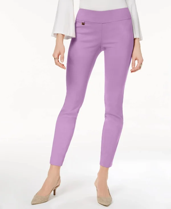 Alfani Tummy-Control Pull-On Skinny Pants, Regular, Short and Long Lengths, Created for Macy&s - Violet Tulle