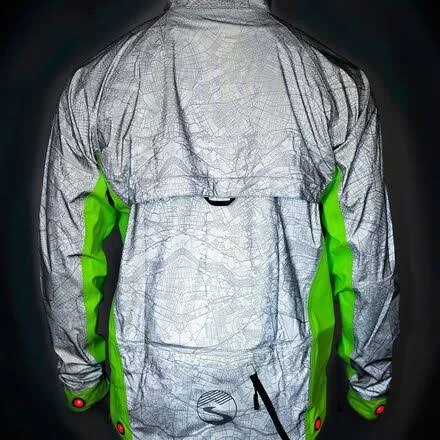 Showers Pass Hi Vis Torch Jacket - Men's Reflective Silver/Neon Green, XXL