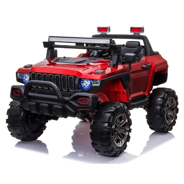 Modern-Depo 12V Kids Ride on Car with Remote Control 2 Seaters 44 Off-Road Electric Vehicle Toys for Toddlers Boys Girls, Red, S